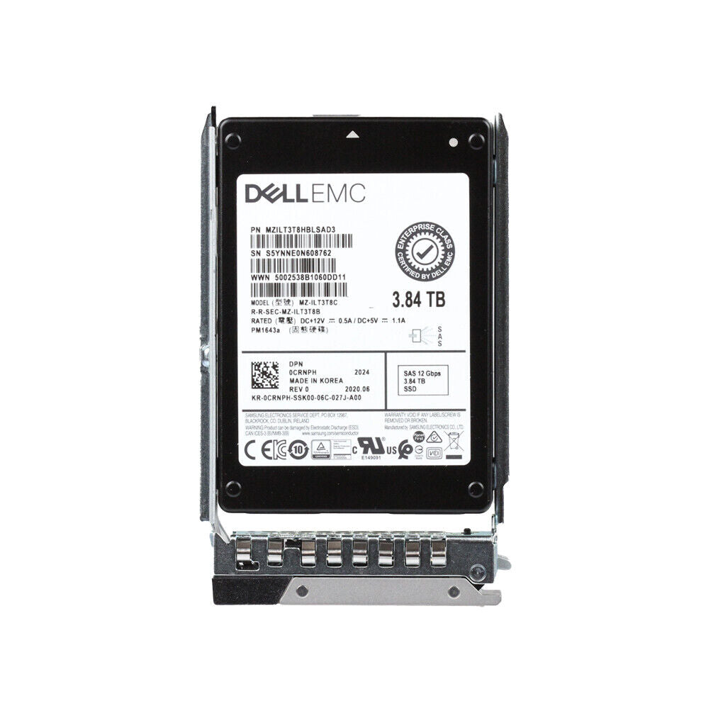 Dell G14 0CRNPH 3.84TB 1 DWPD SAS 12Gb/s 3D TLC 2.5in Refurbished SSD (0CRNPH-DELLG14-REF) thumbnail