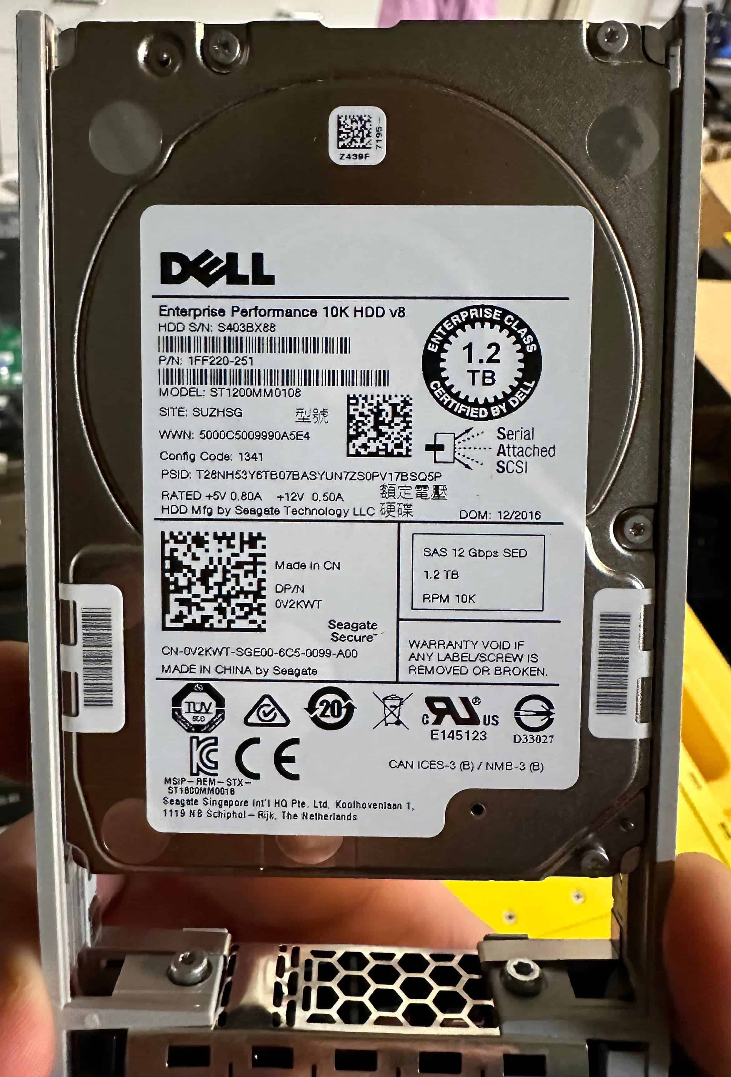 Dell G13 0KRDKK 8TB 7.2K RPM SAS 12Gb/s 512e 256MB 3.5in HDD (0KRDKK_DELLG13) thumbnail