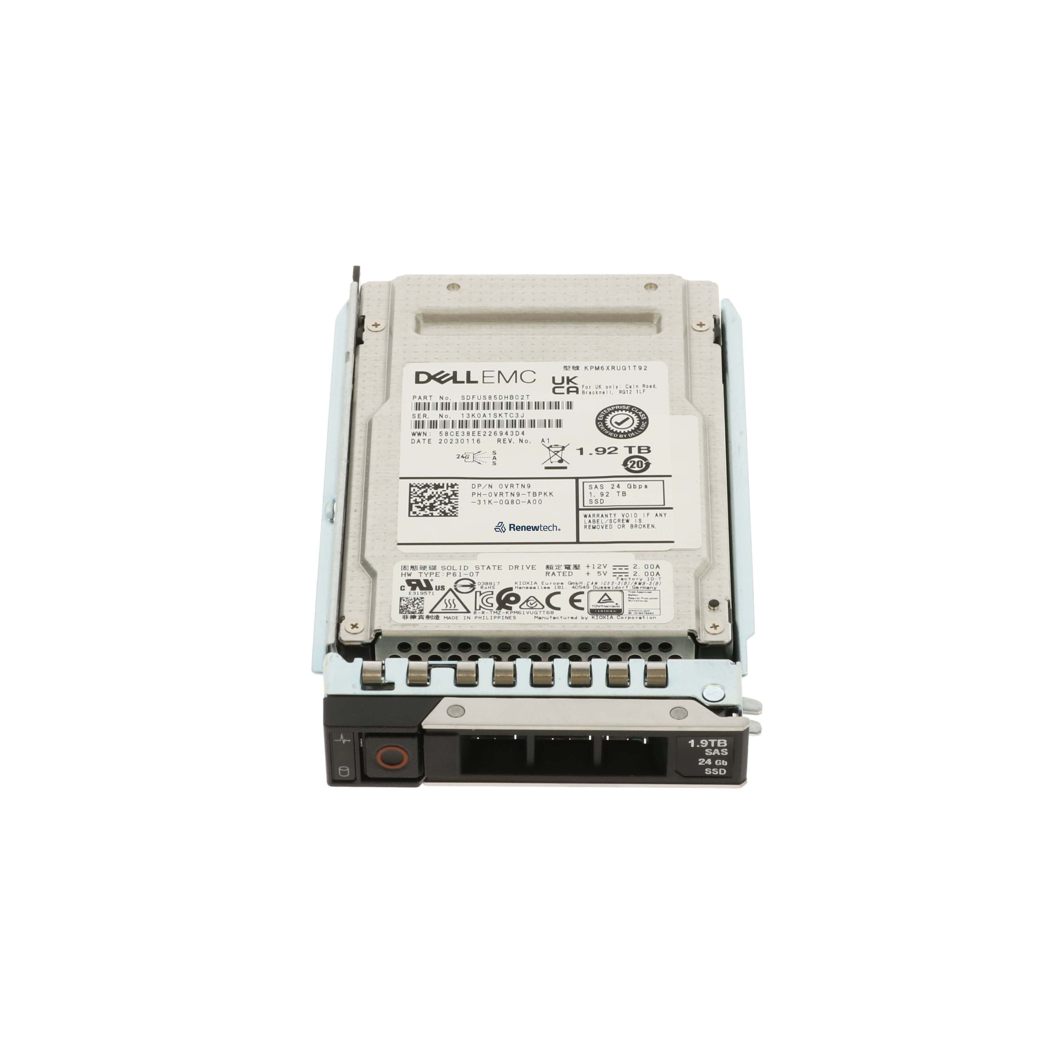 Dell G13 P05MG 12TB 7.2K RPM SAS 12Gb/s 512e 3.5in Refurbished HDD (0M1C0T_DELLG13_SR_5) thumbnail