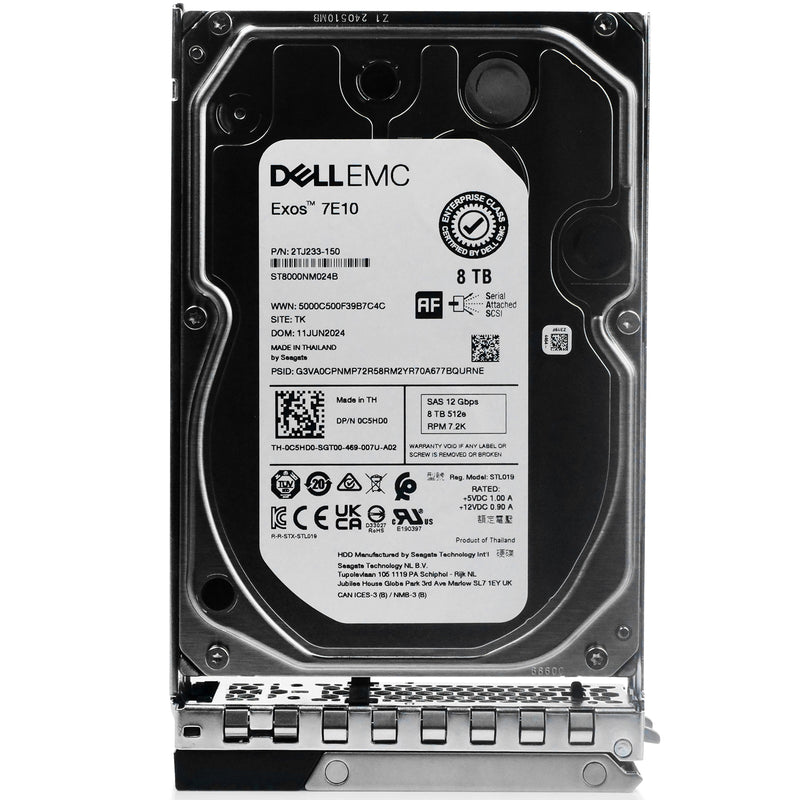 Dell G14 GKGNX 8TB 7.2K RPM SAS 12Gb/s 512e 3.5in Refurbished HDD (0M40TH_DELLG14_SR_23) thumbnail