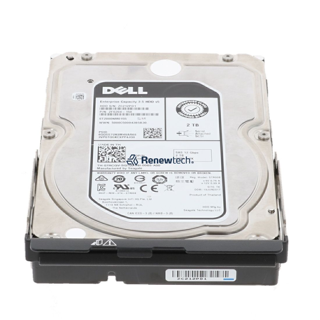 Dell G14 0KVW2X 12TB 7.2K RPM SATA 6Gb/s 512e 3.5in Recertified Hard Drive (0T2YHT_DELLG14_MR_8) thumbnail