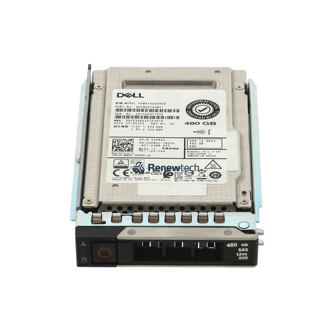 Dell G14 4VJHM 12TB 7.2K RPM SATA 6Gb/s 512e 256MB 3.5in Refurbished HDD (0V308G_DELLG14_SR_23) thumbnail
