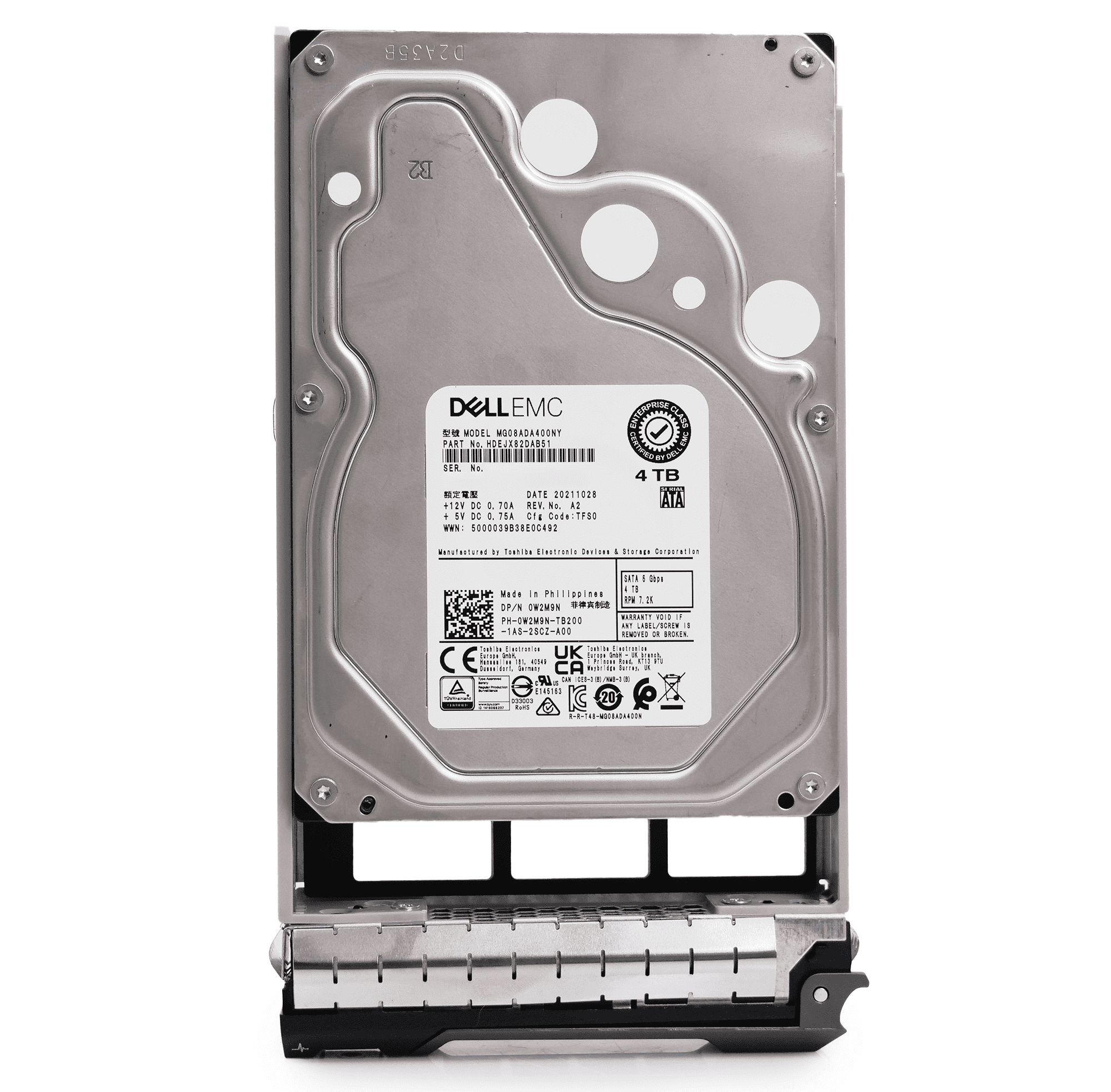 Dell G13 7DW8C 4TB 7.2K RPM SATA 6Gb/s 512n 3.5in Hard Drive (0W2M9N_DELLG13_NB_3) thumbnail