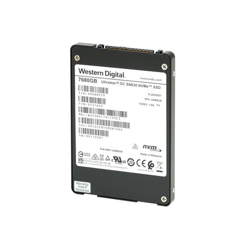 Western Digital SSD 7680GB WDC 2,5  Ultrastar SN630 WUS3BA176C7P3E3 intern (0T1620) thumbnail