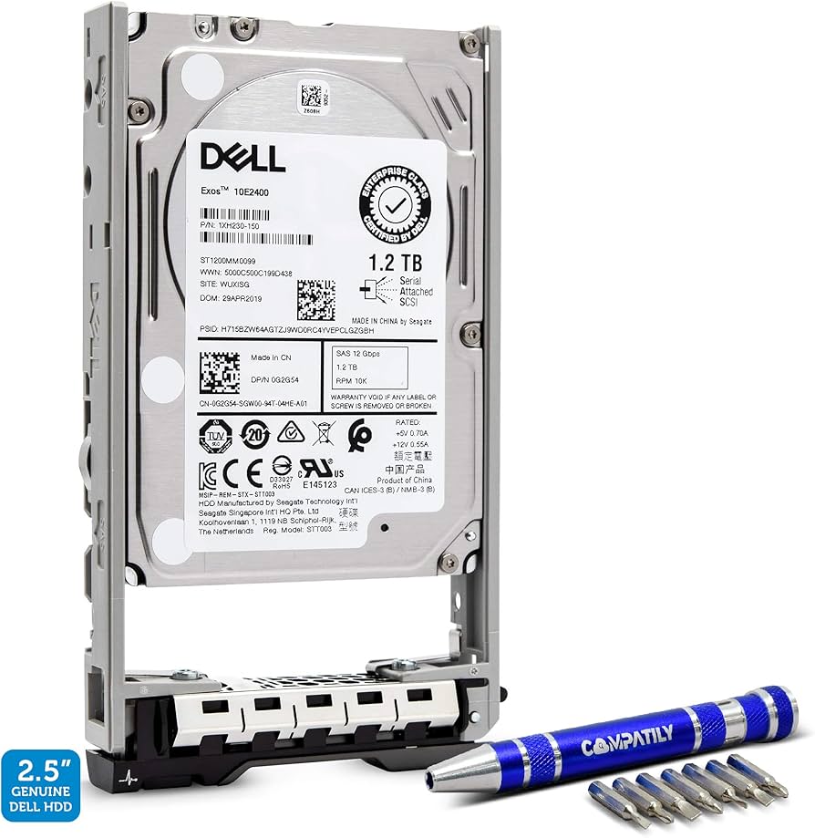 Dell G13 5X3CV 1.2TB 10K RPM SAS 12Gb/s 512n 2.5 to 3.5 Hybrid Hard Drive (400AJPD-5X3CV_G13_CONVERT) thumbnail
