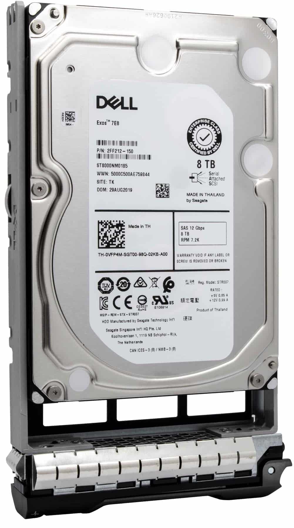 Dell G13 400-AJZJ 8TB 7.2K RPM SAS 12Gb/s 512e 3.5 NearLine Hard Drive (400AMPG-400AJZJ) thumbnail