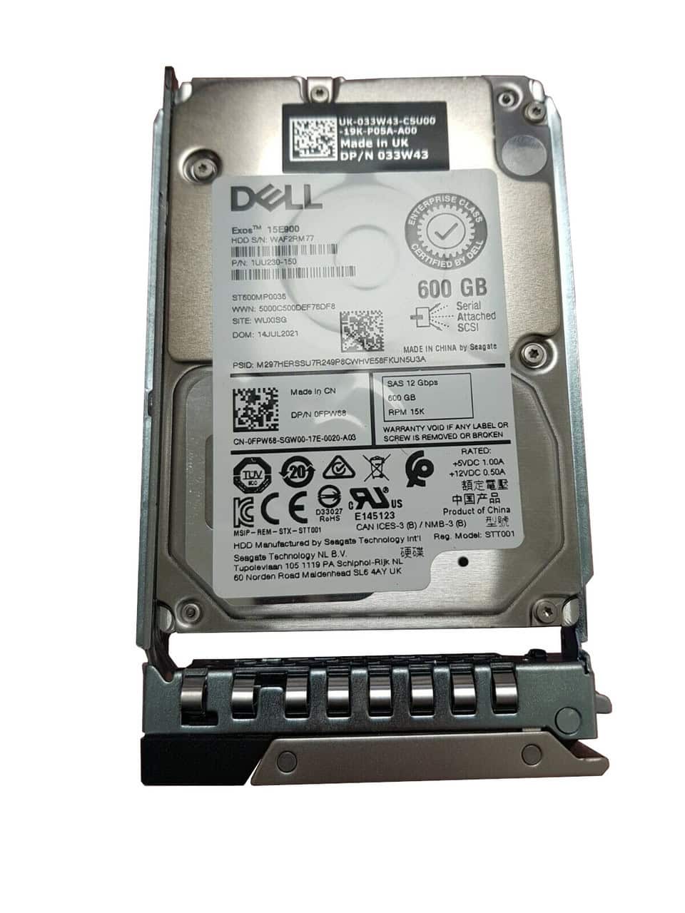 Dell G14 400-ATIN 600GB 15K RPM SAS 12Gb/s 512n 2.5 Hard Drive (400ATIN-400ATIN) thumbnail