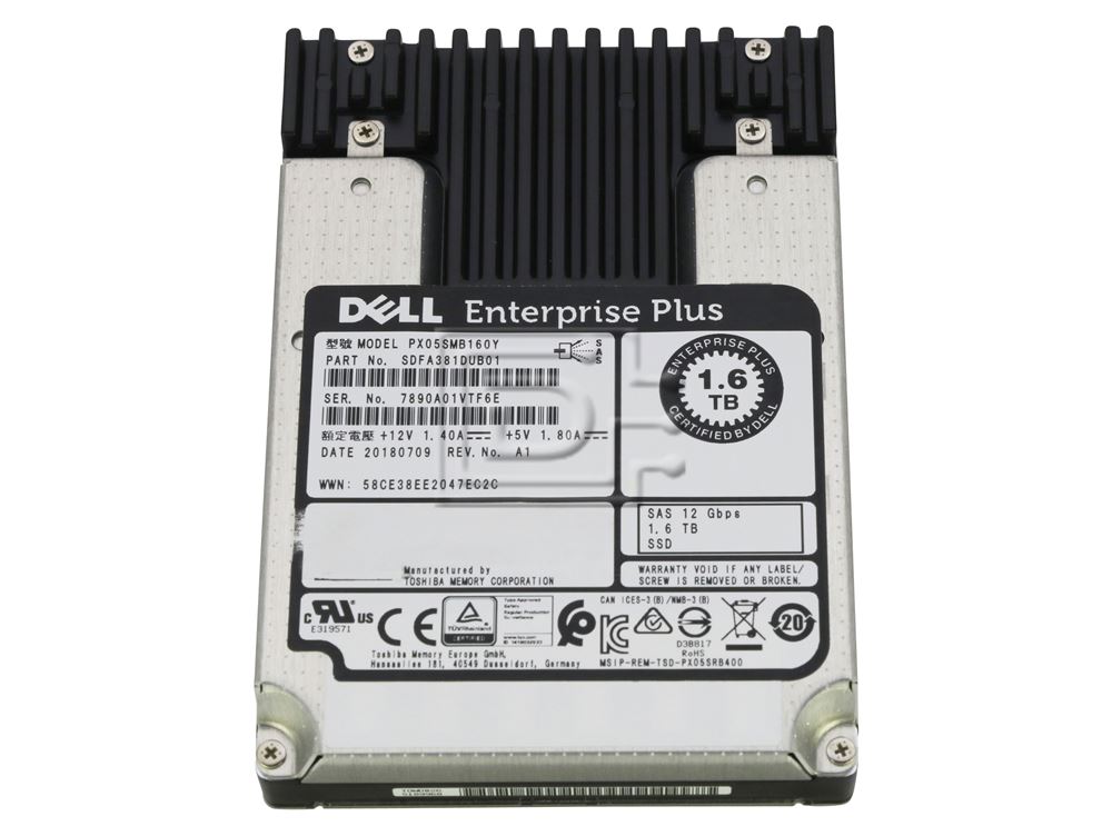 Dell G13 07RY90 1.6TB SAS 12Gb/s 2.5 Solid State Drive (FN72J-07RY90) thumbnail