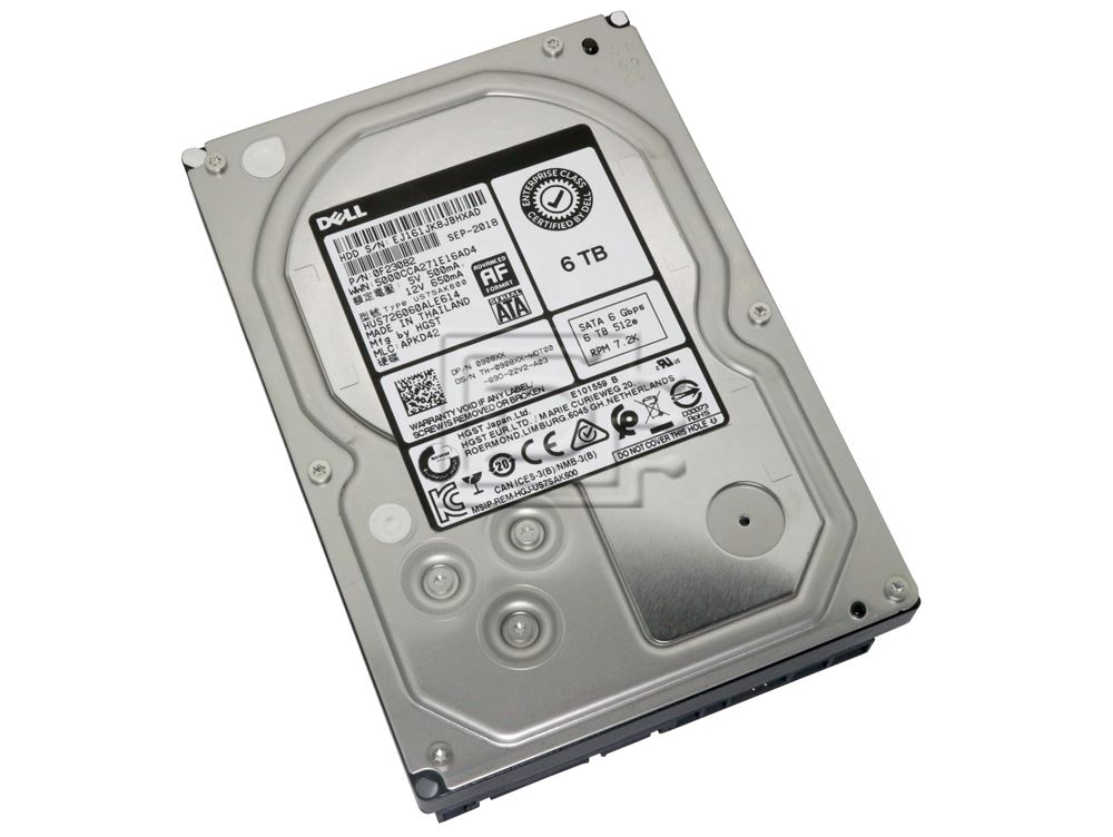 Dell G13 908XX 6TB 7.2K RPM SATA 6Gb/s 512e 3.5 Hard Drive (HUS726060ALE614) thumbnail