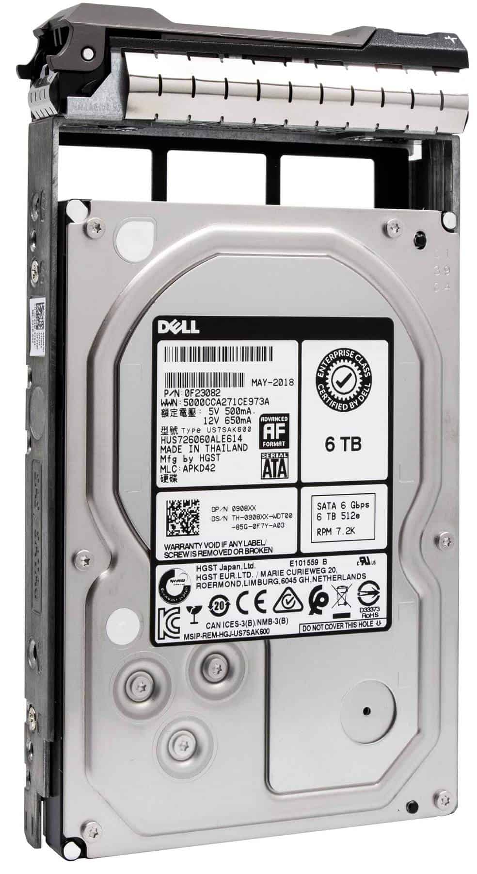 Dell G13 0C2MWK 6TB 7.2K RPM SATA 6Gb/s 512e 3.5 Hard Drive (HUS726060ALE614-DELL) thumbnail