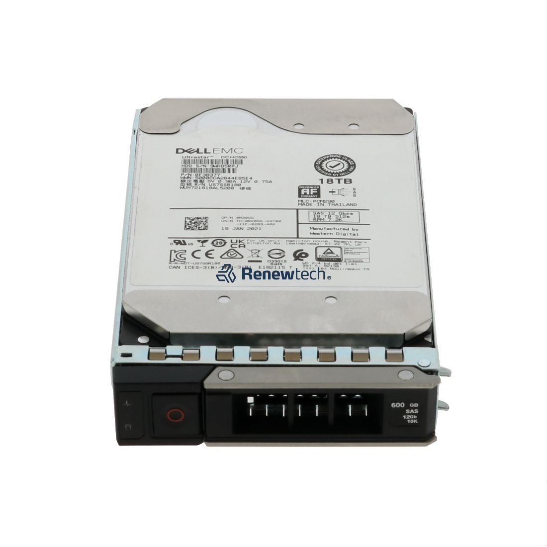 Dell G14 1WMVC 8TB 7.2K RPM SATA 6Gb/s 512e 256MB 3.5in Recertified HDD (J7W80_DELLG14_MR_18) thumbnail