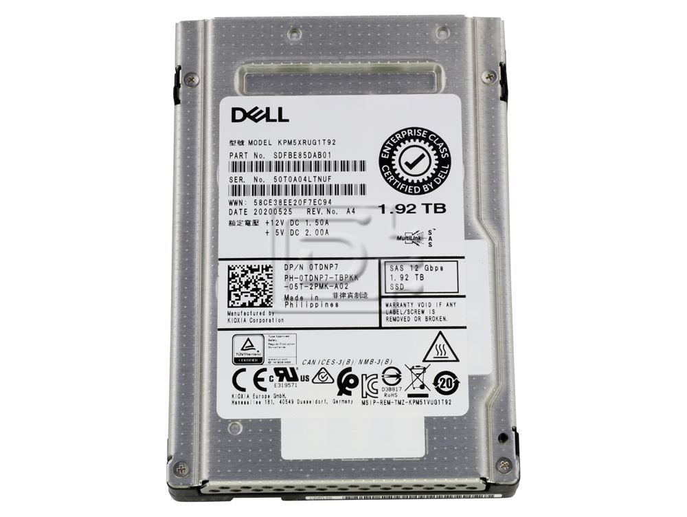 Dell G14 KPM5XRUG1T92 1.92TB 1 DWPD SAS 12Gb/s 3D TLC 2.5in SSD (KPM5XRUG1T92-DELL_DELLG14) thumbnail