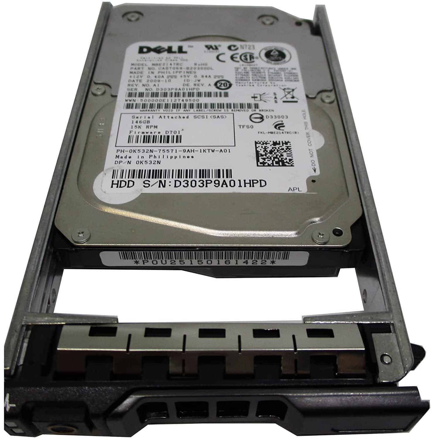 Dell MBE2147RC 146GB 15K RPM SAS 6Gb/s 2.5 Hard Drive (MBE2147RC) thumbnail