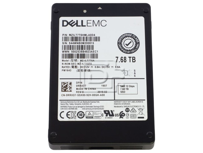 Dell EMC 118000634 G14 7.68TB SAS 12Gb/s 512e 1DWPD 3.5in Solid State Drive (MZILT7T6HMLA-DELL_G14_CONVERT) thumbnail