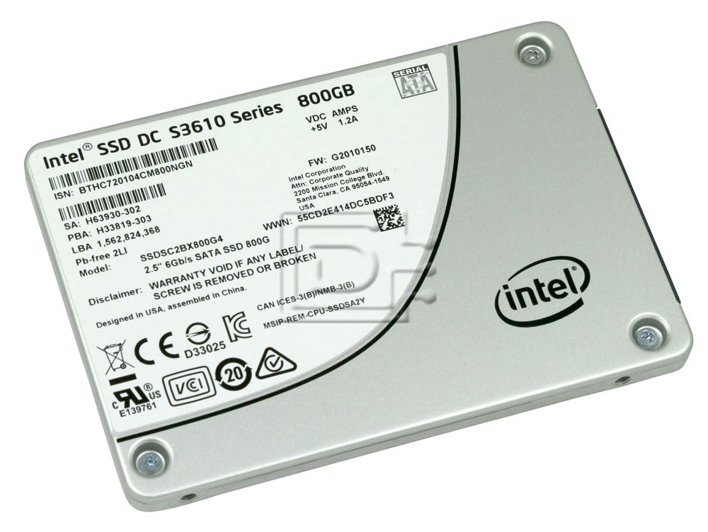 Dell G13 09F3GY SSDSC2BX800G401 800GB SATA 6Gb/s 2.5 Solid State Drive (SSDSC2BX800G401-DELL) thumbnail