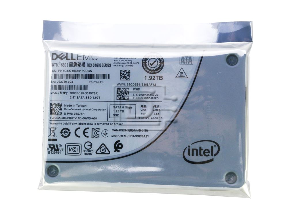 Dell G14 NJWDP SSDSC2KG019T8R 1.92TB SATA 6Gb/s 3D TLC 3DWPD 2.5in Recertified Solid State Drive (SSDSC2KG019T8R-DELL_G14_MR_11) thumbnail