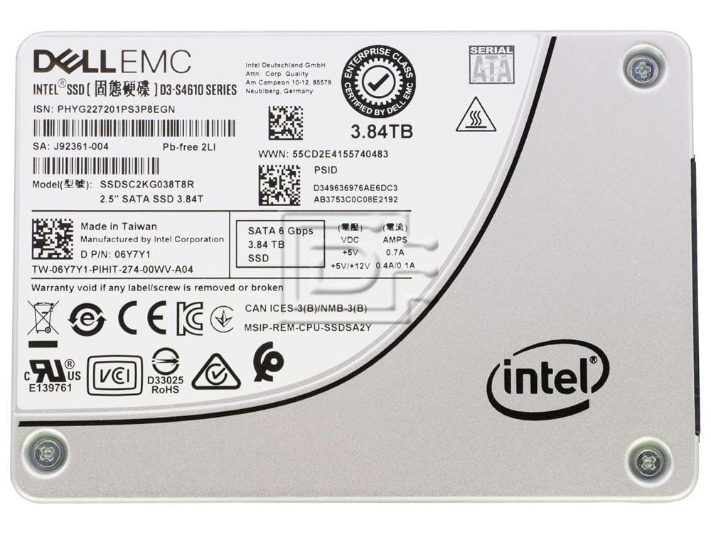 Dell G14 0H82PN SSDSC2KG038T8R 3.84TB SATA 6Gb/s 3D TLC 3DWPD 2.5in Refurbished SSD (SSDSC2KG038T8R-DELL_G14_SR_27) thumbnail