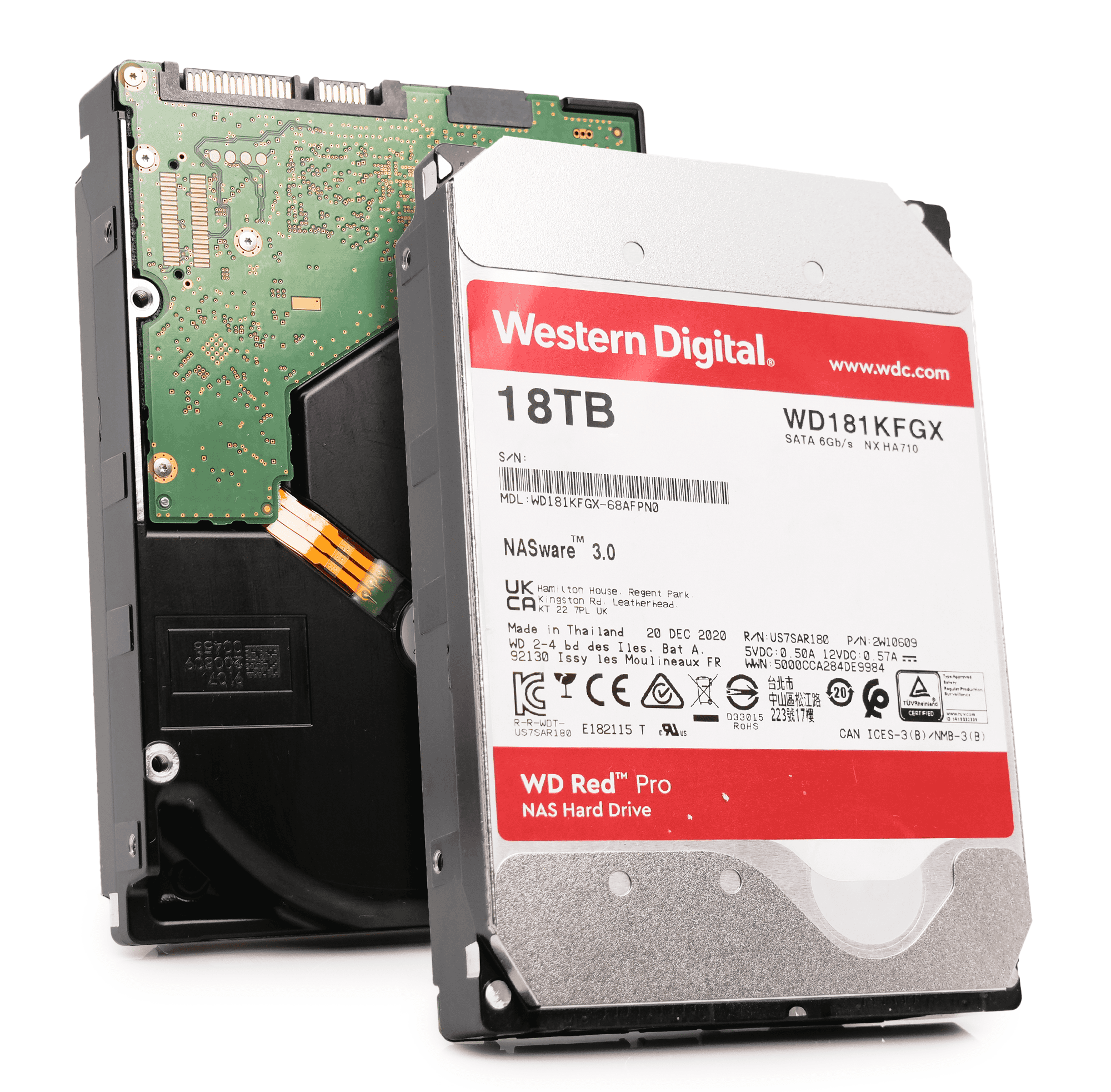 Western Digital WD Red Pro NAS Hard Drive WD181KFGX - (WD181KFGX) thumbnail