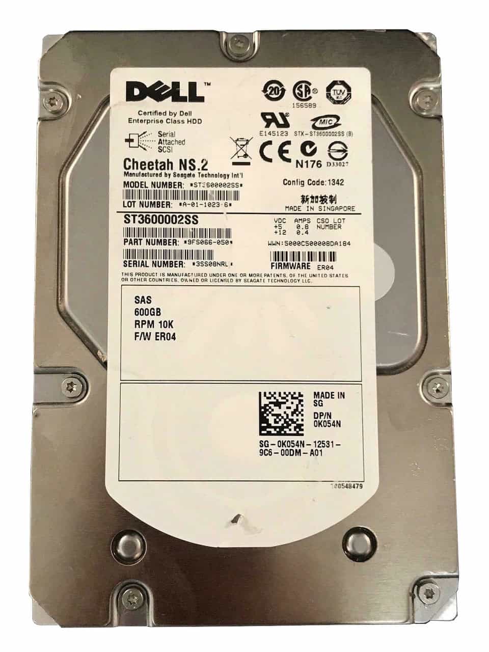 Dell ST3600002SS 600GB 10K RPM SAS 6Gb/s 3.5 Hard Drive (ST3600002SS) thumbnail