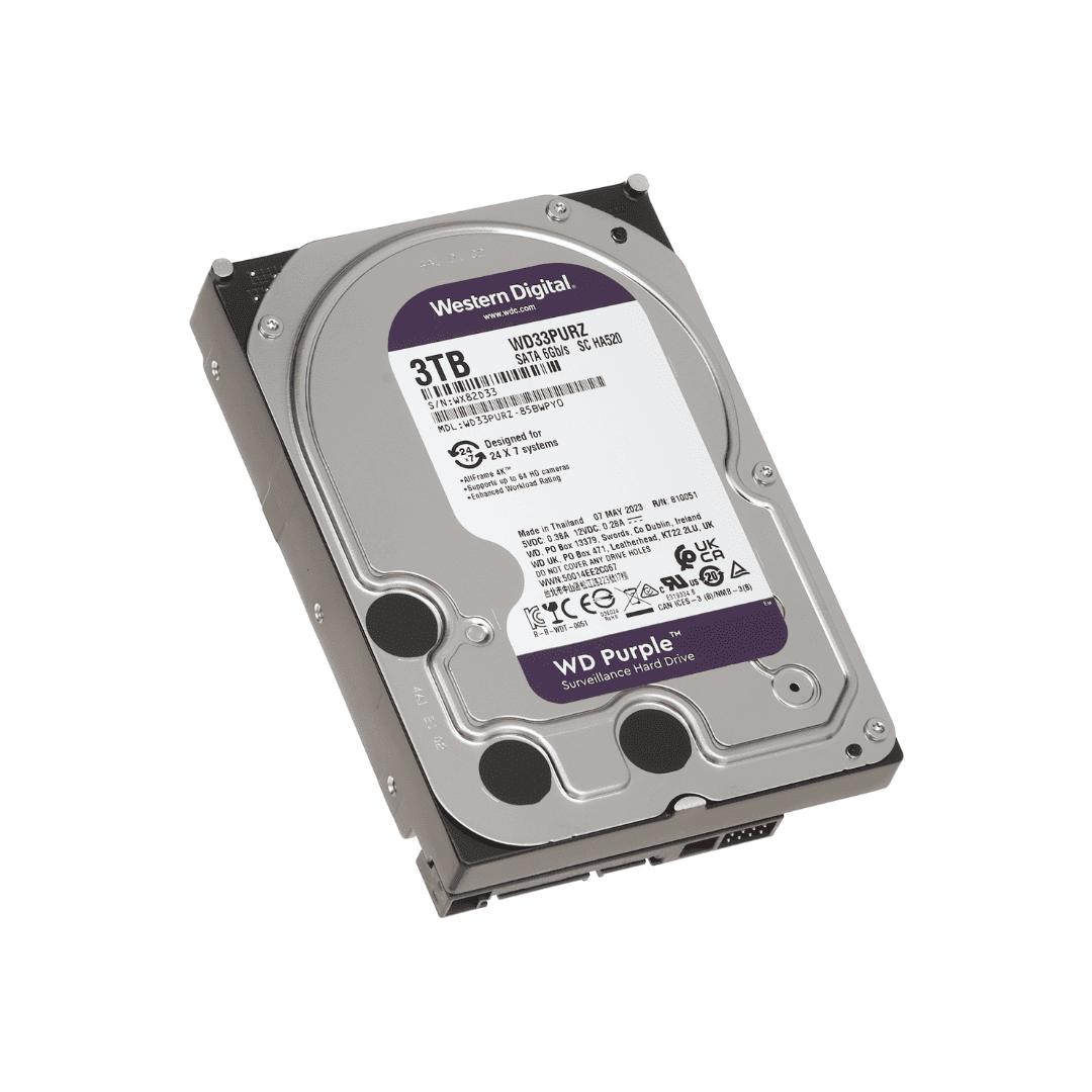 Western Digital WD 3TB Purple Surveillance Storage (WD33PURZ) (WD33PURZ) thumbnail