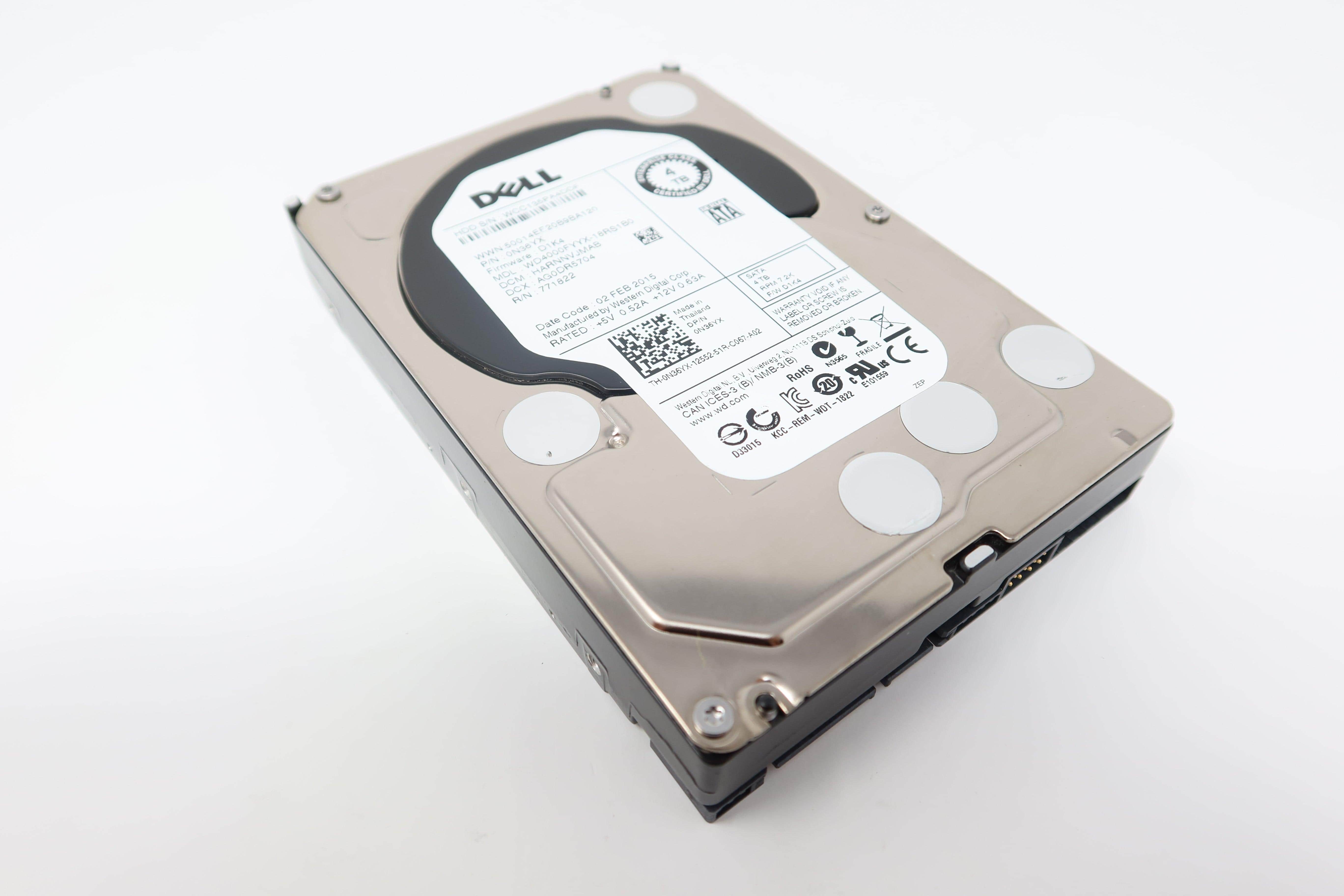 Dell G13 0N36YX WD4000FYYX 4TB 7.2K RPM SATA 6Gb/s 512n 3.5in Hard Drive (WD4000FYYX-DELL-0N36YX) thumbnail