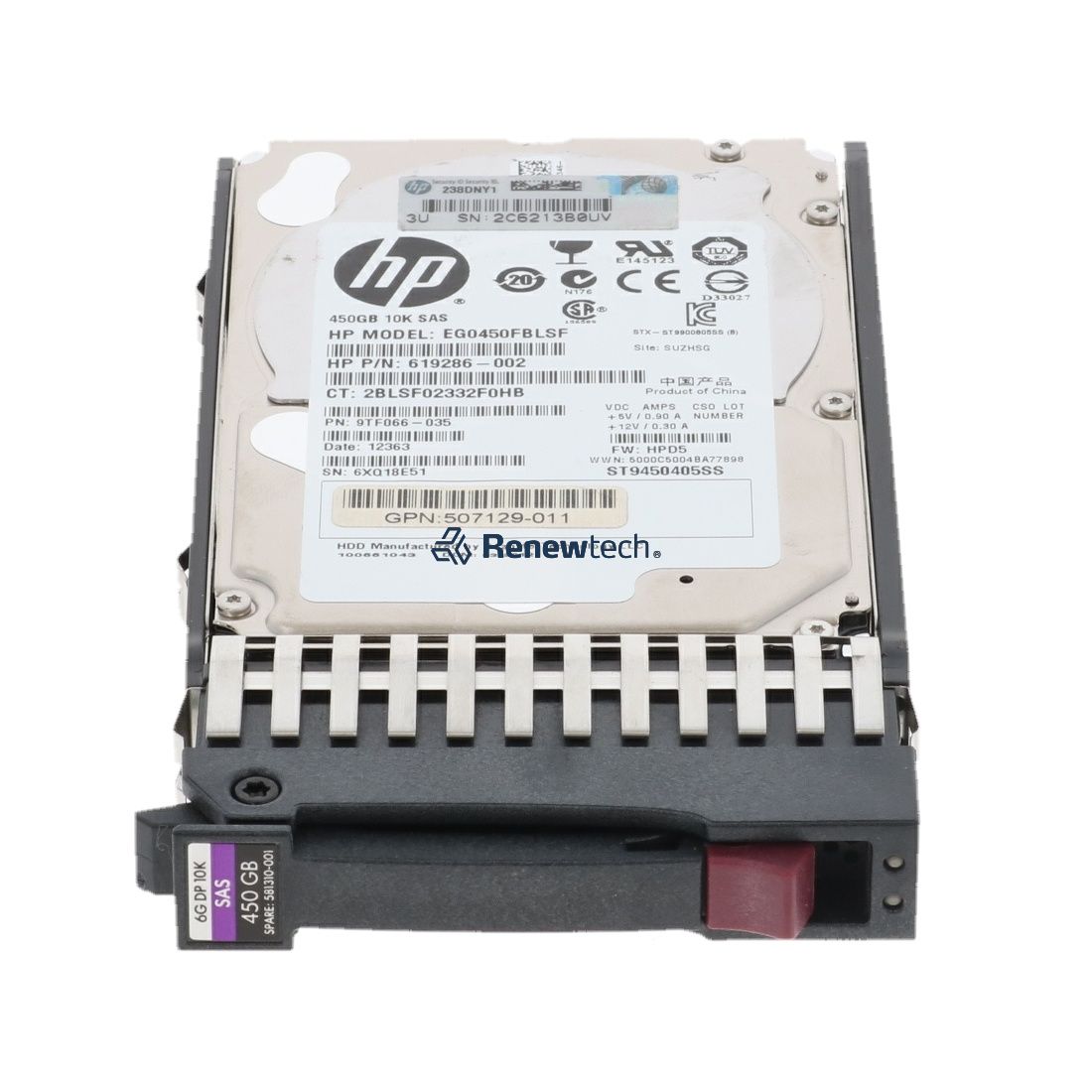 HP Gen7 581310-001 450GB 10K RPM SAS 6Gb/s 16MB 2.5 Hard Drive (581310001) thumbnail