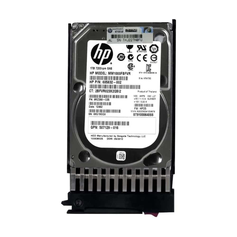 HP Gen7 605832-002 1TB 7.2K RPM SAS 6Gb/s 2.5 Hard Drive (605832002) thumbnail