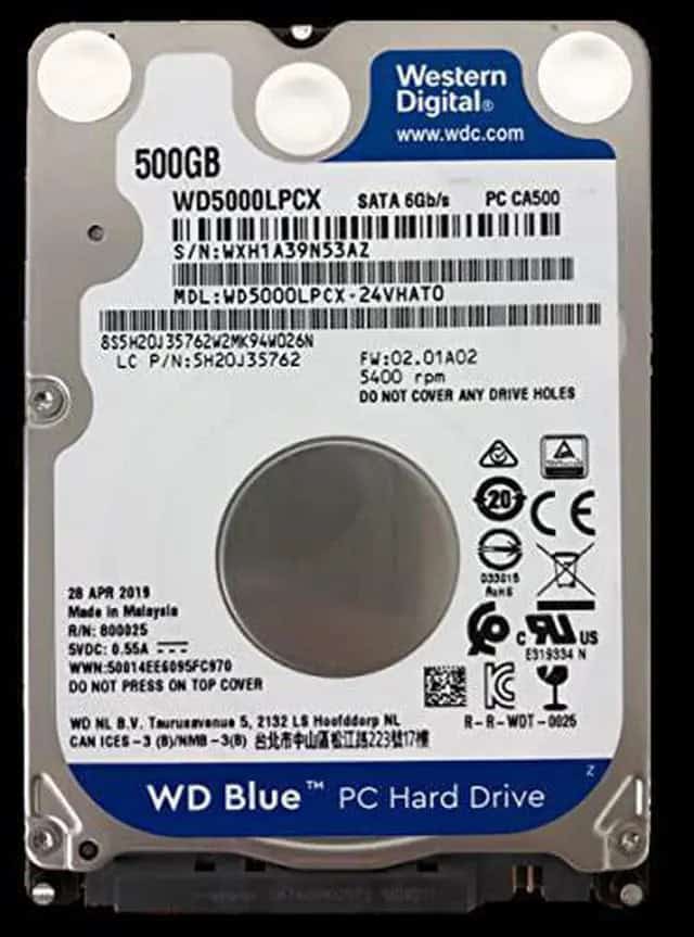 Western Digital WD Blue/500GB/HDD/2.5/SATA/5400 RPM/2R (WD5000LPZX) thumbnail