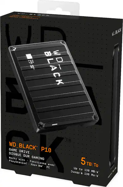 Western Digital HDD EXT WD Black P10 Game Drive 5Tb Wide (WDBA3A0050BBK-WESN) thumbnail