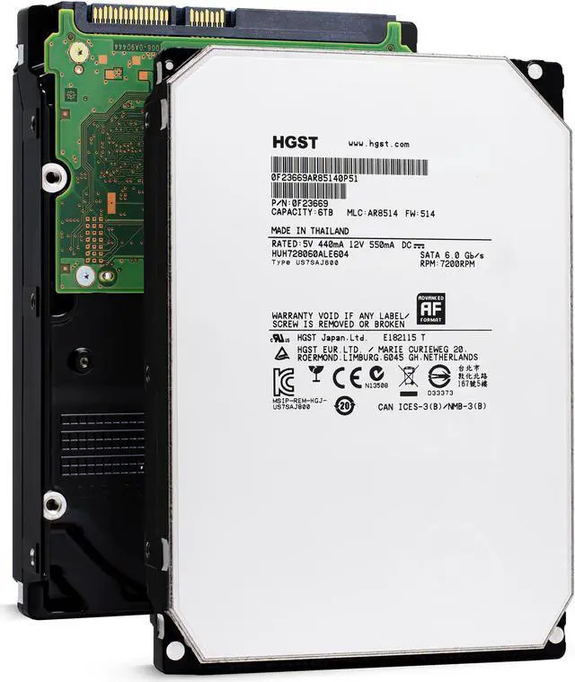 HP Gen8 791393-001 6TB 7.2K RPM SATA 6Gb/s 512e 3.5 Hard Drive (HUH728060ALE604-791393001) thumbnail