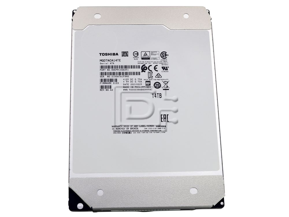 HP Generation 8 MB014000GWTFF P04386-002 14TB 7.2K RPM SATA 6Gb/s 512e 3.5in Power Disable Hard Drive (MG07ACA14TE-HP_HPG8_PWR) thumbnail