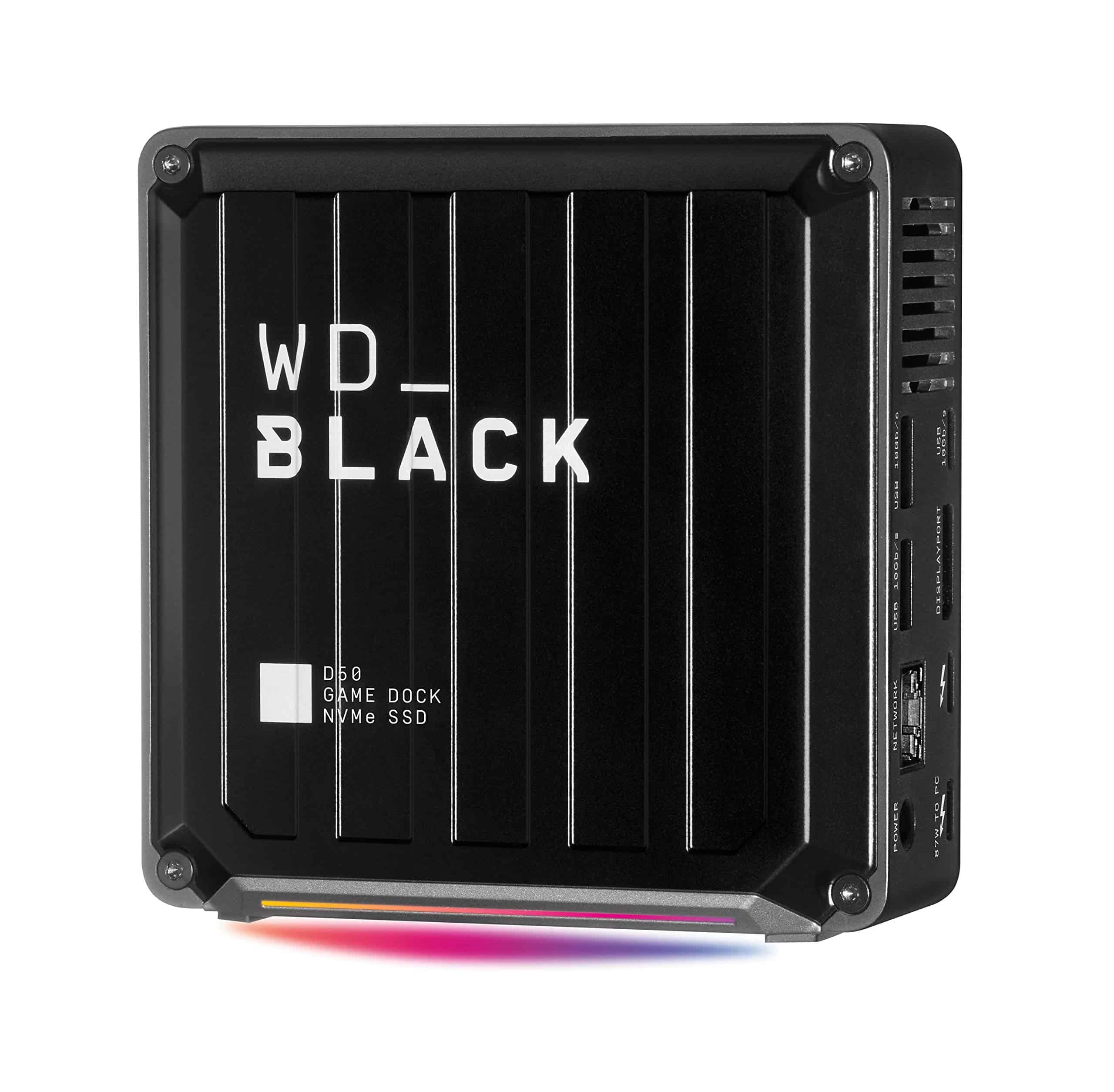 Western Digital WD_BLACK D50 Game Dock WDBA3U0020BBK - Dockingstation - Thunderbolt 3 - DP, Thunderbolt - HDD: 2 TB - GigE - EME (WDBA3U0020BBK-EESN) thumbnail