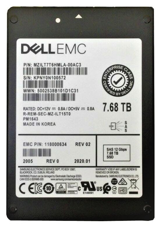 HP Generation 11 P41534-001 7.68TB 1 DWPD SAS 12Gb/s 3D TLC 2.5in Refurbished SSD (MZILT7T6HMLA-HP_HPG11_SR_3) thumbnail