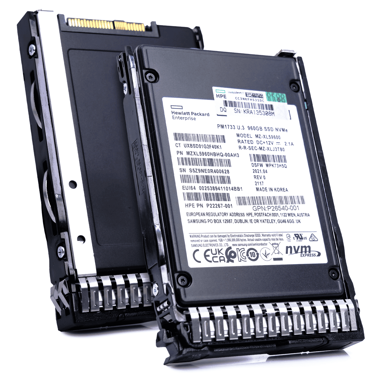 HP Generation 10 P26540-001 960GB 1 DWPD U.3 NVMe PCIe Gen 4.0 2.5in Enterprise Solid State Drive (P26540-001_HPG8) thumbnail