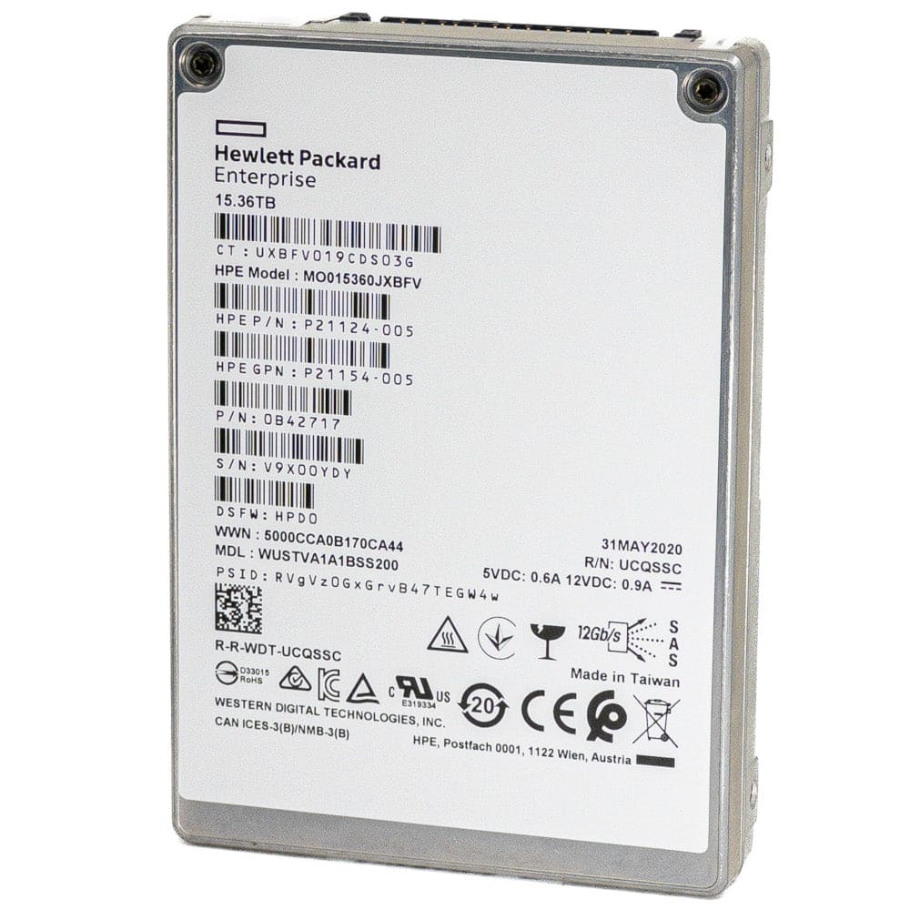 HP Ultrastar DC SS540 WUSTVA1A1BSS200 P21124-005 15.36TB SAS 12Gb/s 3D TLC 2.5in Solid State Drive (WUSTVA1A1BSS200) thumbnail