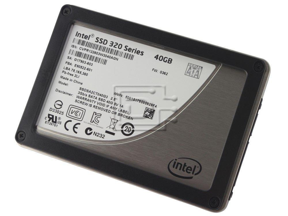 Intel 320 Series SSDSA2CT040G3 40GB SATA 3Gb/s 2.5 Solid State Drive (SSDSA2CT040G3) thumbnail