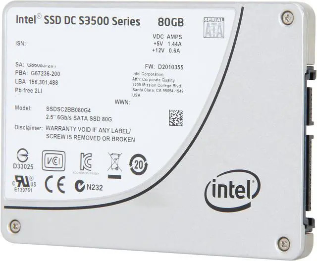 Intel DC S3500 SSDSC2BB080G401 80GB SATA 6Gb/s 2.5 Solid State Drive (SSDSC2BB080G401) thumbnail