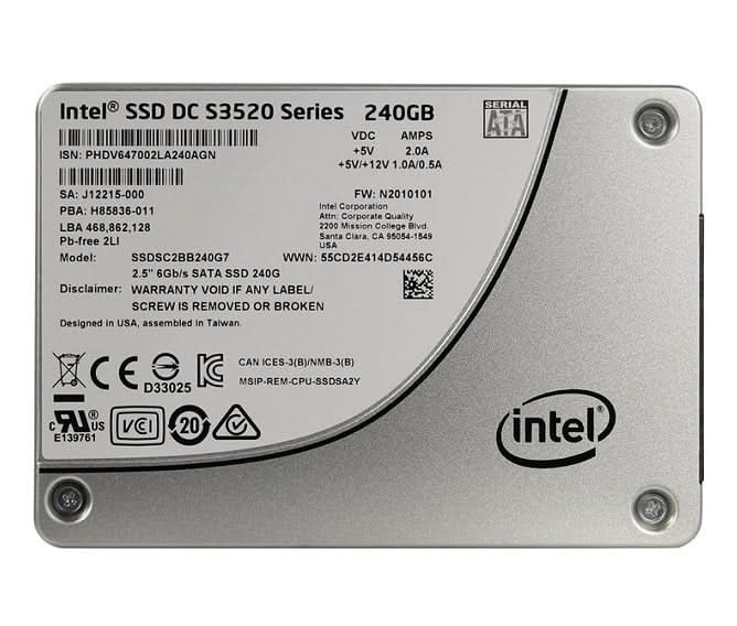 Intel DC S3520 SSDSC2BB240G701 240GB SATA 6Gb/s 2.5 Solid State Drive (SSDSC2BB240G701) thumbnail