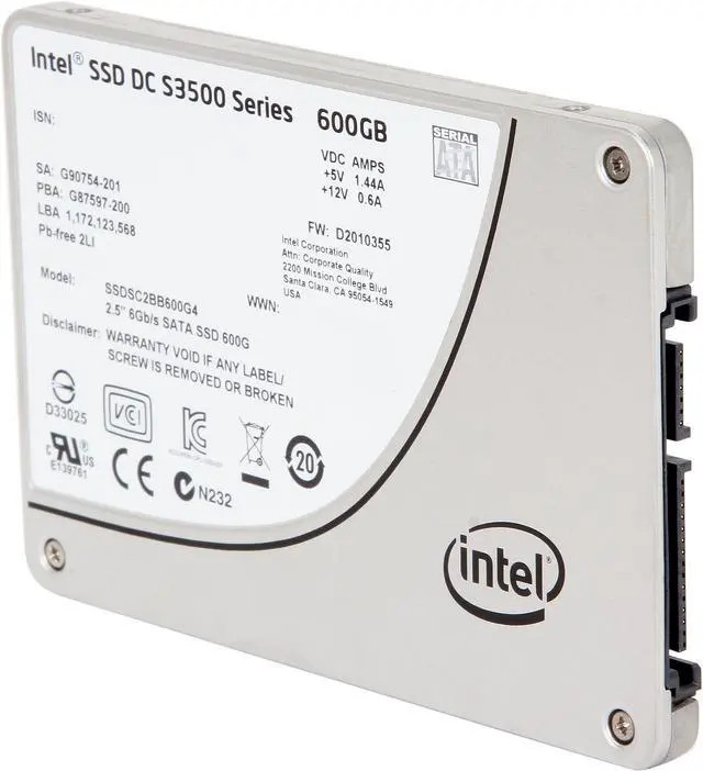 Intel DC S3500 SSDSC2BB600G401 600GB SATA 6Gb/s 2.5 Solid State Drive (SSDSC2BB600G401) thumbnail
