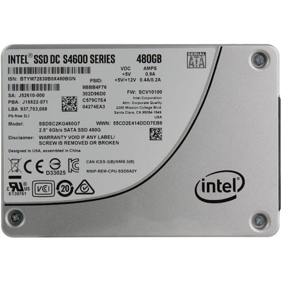 Intel DC S4600 SSDSC2KG480G701 480GB SATA 6Gb/s 2.5 Solid State Drive (SSDSC2KG480G701) thumbnail