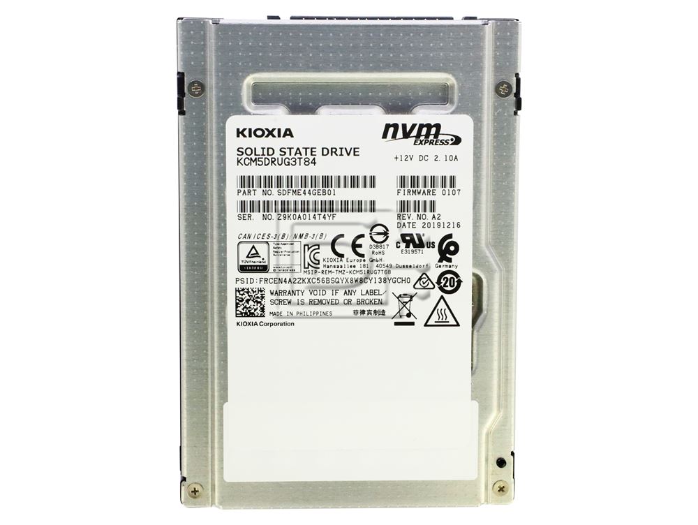Kioxia CM5 KCM51RUG3T84 3.84TB PCIe Gen 3.0 x4 4GB/s 2.5 Read Intensive Solid State Drive (KCM51RUG3T84) thumbnail