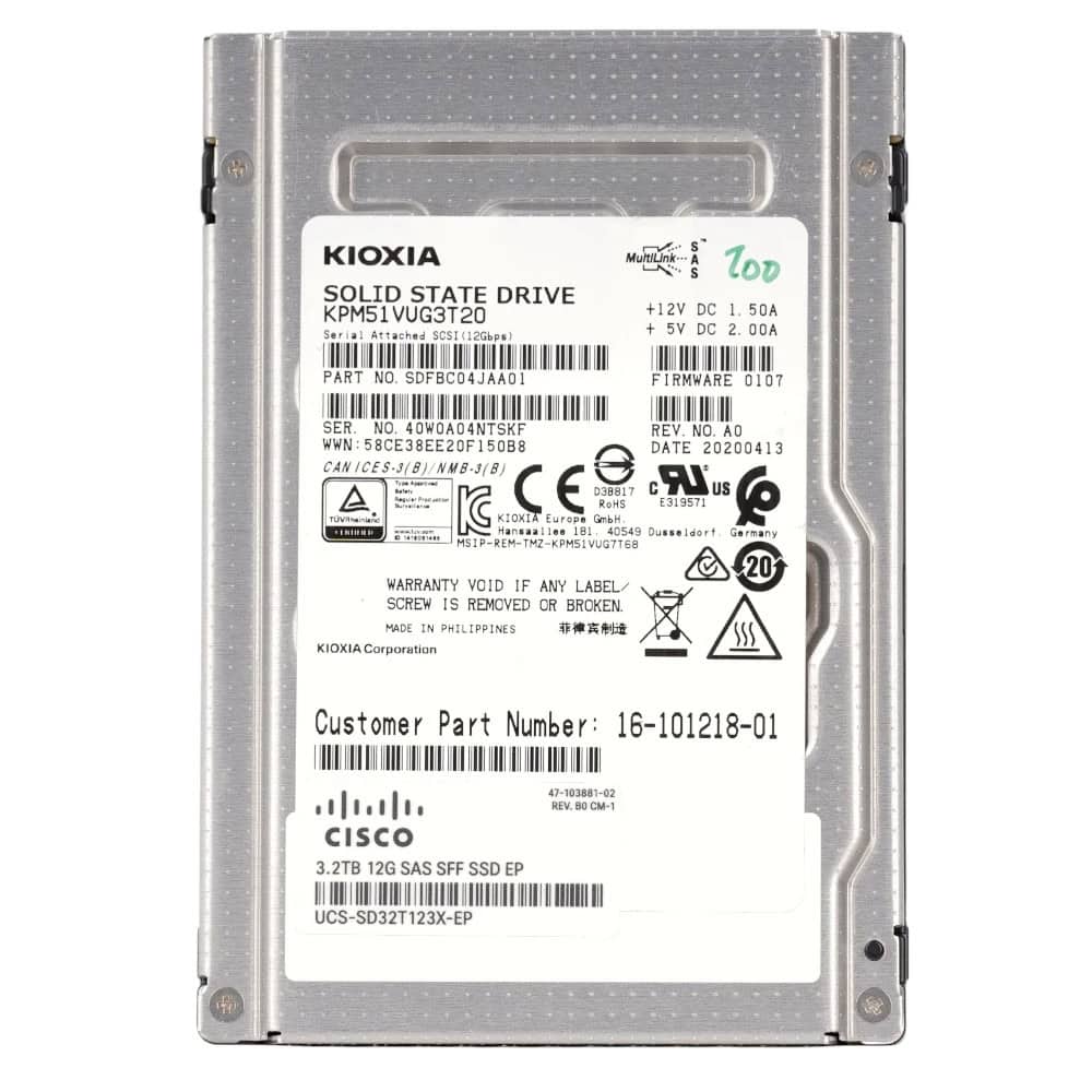Kioxia PM5 KPM51VUG3T20 3.2TB SAS 12Gb/s 2.5 Mixed Use Solid State Drive (KPM51VUG3T20) thumbnail