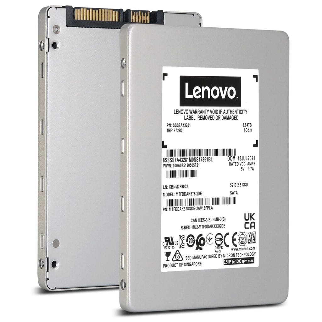 Lenovo 5210 ION MTFDDAK3T8QDE 3.84TB SATA 6Gb/s 2.5in Solid State Drive (MTFDDAK3T8QDE) thumbnail