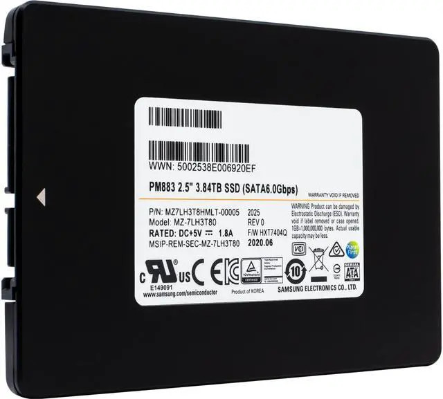 Lenovo PM883 MZ7LH3T8HMLT 01PE104 3.84TB SATA 6Gb/s 2.5in Solid State Drive (MZ7LH3T8HMLT) thumbnail