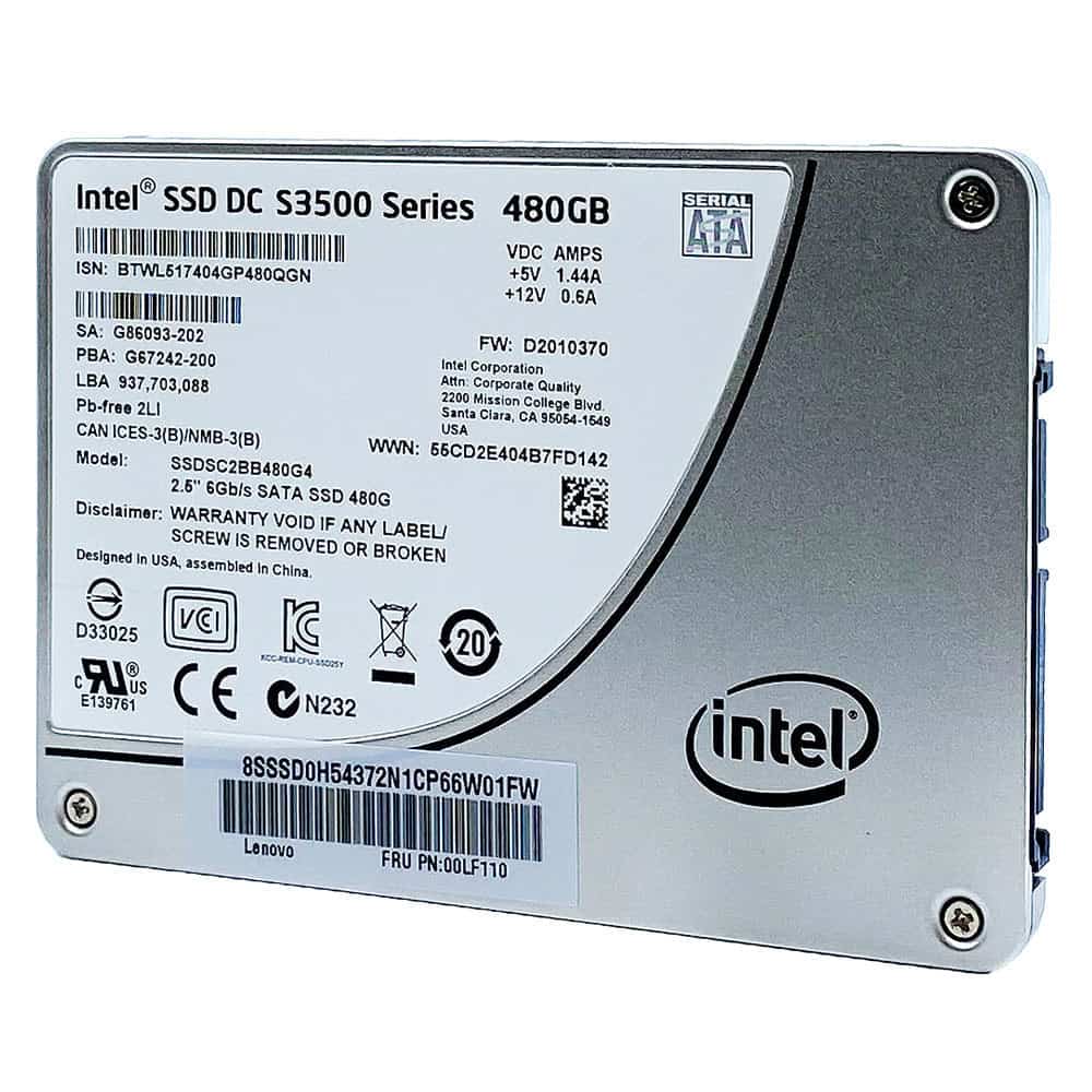 Lenovo DC S3500 SSDSC2BB480G4 00LF110 480GB SATA 6Gb/s MLC 2.5in Solid State Drive (SSDSC2BB480G4) thumbnail