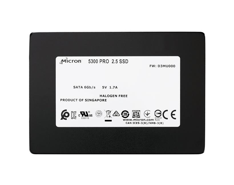 Micron 5300 Pro MTFDDAK7T6TDS-1AW15AB 7.68TB SATA 6Gb/s 2.5in 3D TLC TCG-SED Enterprise Solid State Drive (MTFDDAK7T6TDS-1AW15ABYY) thumbnail