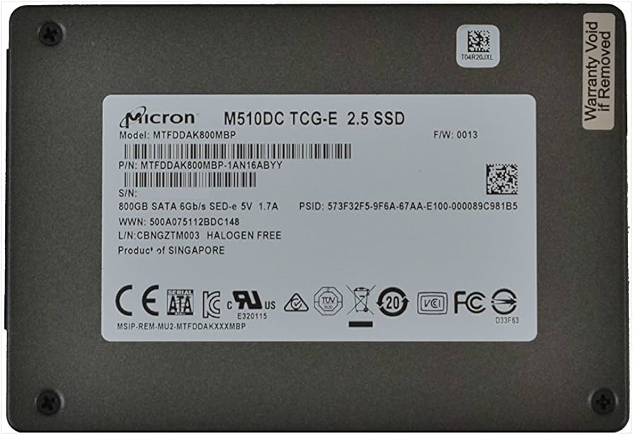 Micron M510DC MTFDDAK800MBP-1AN1ZABYY 800GB SATA 6Gb/s 2.5 Solid State Drive (MTFDDAK800MBP_1AN1ZABYY) thumbnail