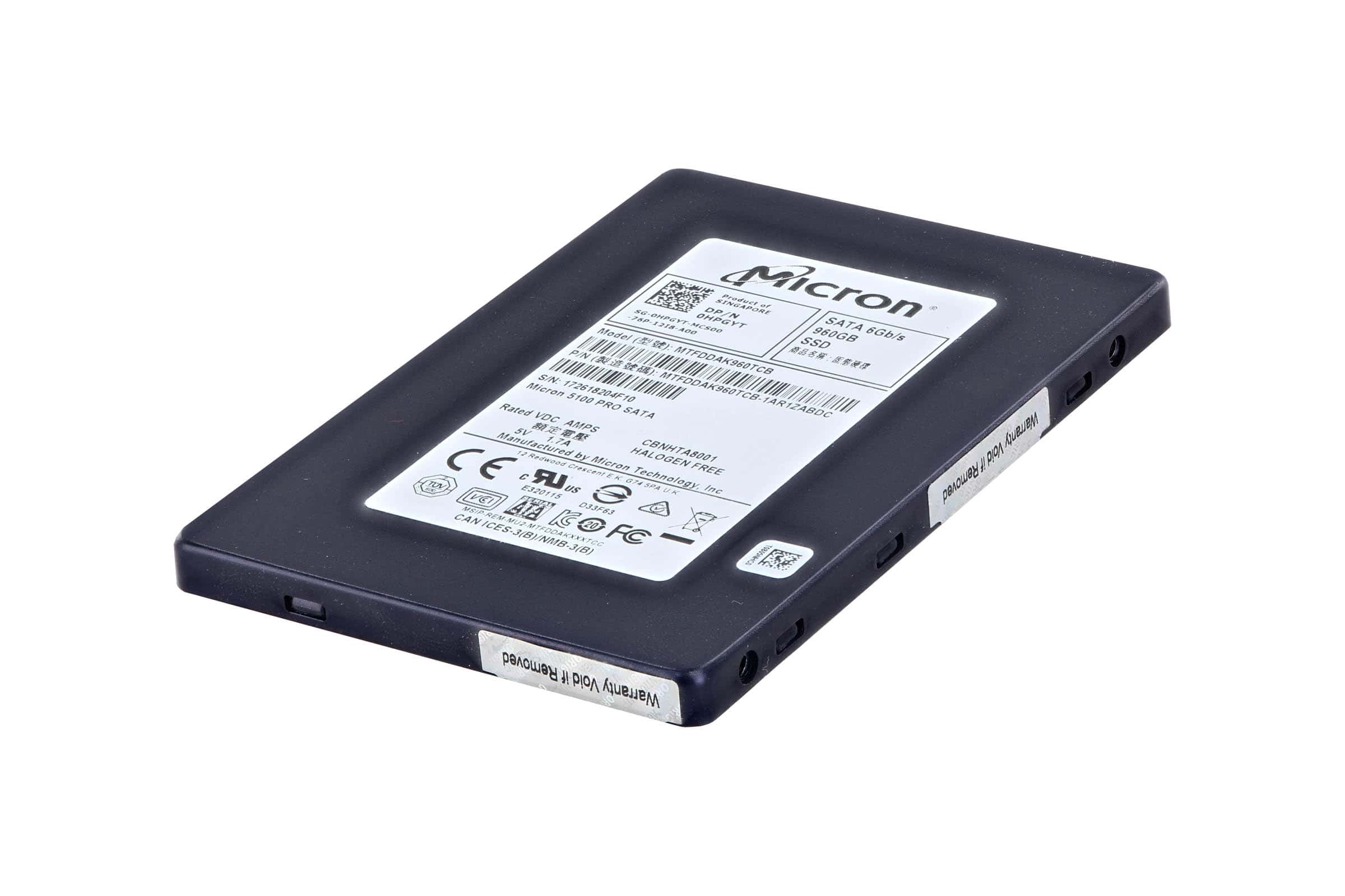 Micron 5100 PRO MTFDDAK960TCB-1AR16AB 960GB SATA 6Gb/s 2.5 Solid State Drive (MTFDDAK960TCB_1AR16AB) thumbnail