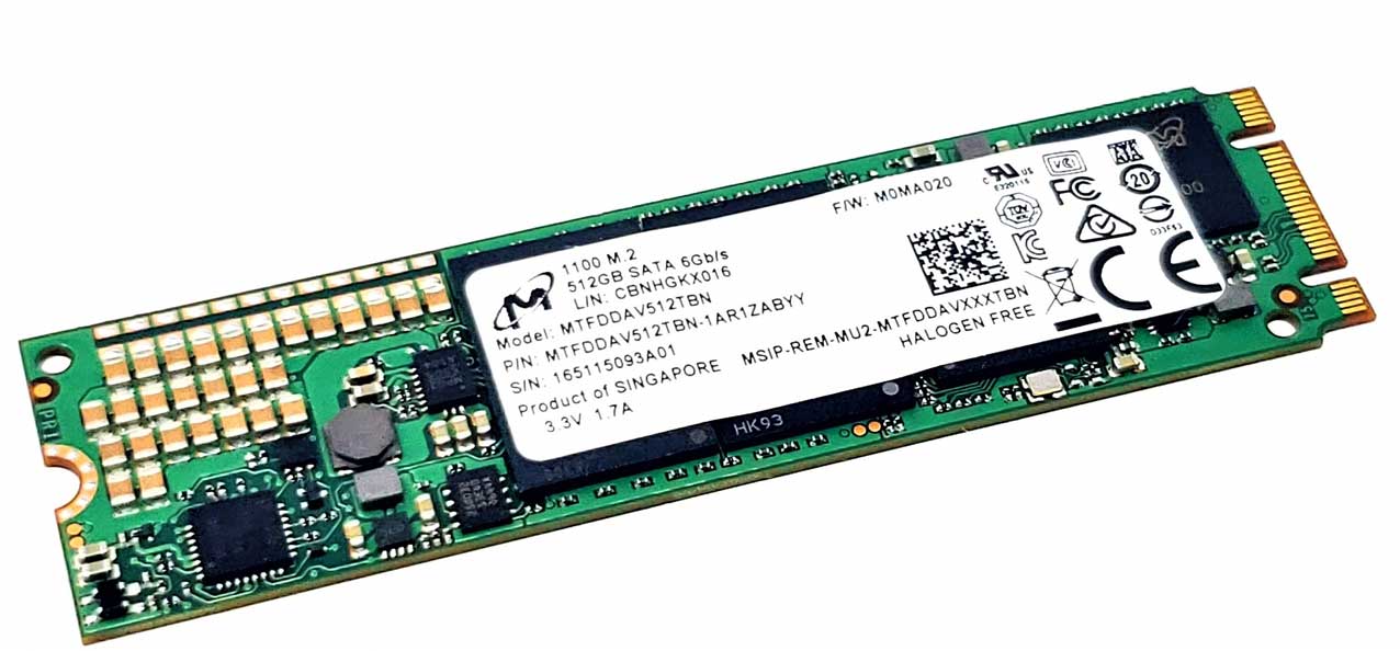 Micron 1100 MTFDDAV512TBN-1AR12AB 512GB SATA 6Gb/s M.2 Solid State Drive (MTFDDAV512TBN_1AR12AB) thumbnail