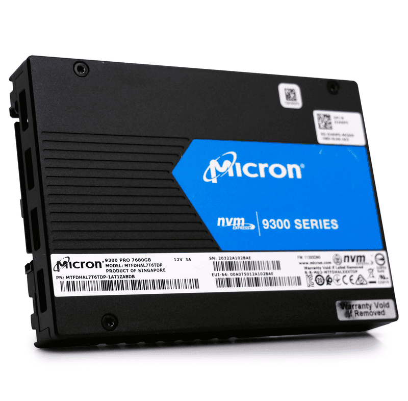 Micron 9300 Series MTFDHAL7T6TDP 0J4HP5 7.68TB 1 DWPD PCIe Gen 3.0 x4 4GB/s 3D TLC U.2 NVMe 2.5in Enterprise Solid State Drive (MTFDHAL7T6TDP) thumbnail
